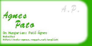 agnes pato business card